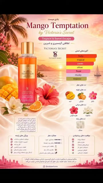 عطر مانگو تمپتیشن ویکتوریا سکرت | Victoria’s Secret Body Splash Mango Temptation